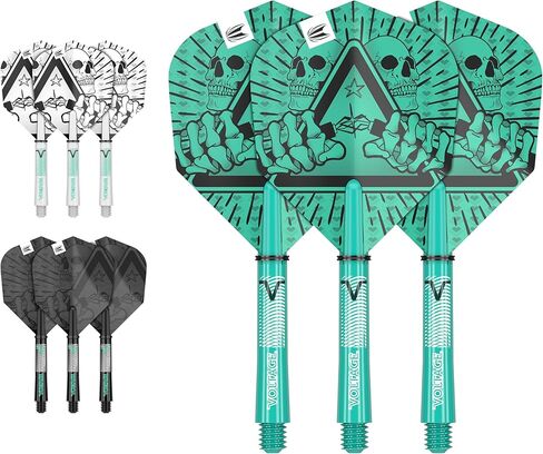 سهام الهدف تصميم Rob Cross Ink رقم 6 رحلات رمي ​​السهام وسيقان الأعمدة المتوسطة (41 مم) - 9 رحلات و9 أعمدة في المجموع in Kuwait