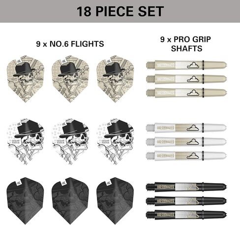 سهام الهدف تصميم حبر ديمتري فان دن بيرغ رقم ​​6 سيقان أعمدة رحلات السهام - 9 رحلات و9 أعمدة في المجموع in Kuwait