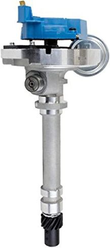 A-Team Performance - Complete HEI Distributor 65K Coil 7500 RPM - Compatible with Chevrolet GM GMC Small Block Big Block SBC BBC Chevy Corvette Tach Drive 1962-1974 One-Wire Installation Blue Cap in Saudi Arabia