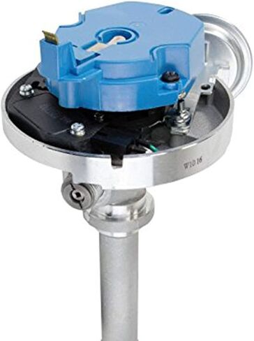 A-Team Performance - Complete HEI Distributor 65K Coil 7500 RPM - Compatible with Chevrolet GM GMC Small Block Big Block SBC BBC Chevy Corvette Tach Drive 1962-1974 One-Wire Installation Blue Cap in Saudi Arabia
