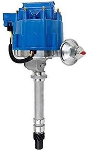A-Team Performance - Complete HEI Distributor 65K Coil 7500 RPM - Compatible with Chevrolet GM GMC Small Block Big Block SBC BBC Chevy Corvette Tach Drive 1962-1974 One-Wire Installation Blue Cap in Saudi Arabia