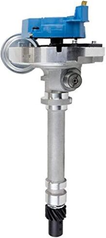 A-Team Performance - Complete HEI Distributor 65K Coil 7500 RPM - Compatible with Chevrolet GM GMC Small Block Big Block SBC BBC Chevy Corvette Tach Drive 1962-1974 One-Wire Installation Blue Cap in Saudi Arabia