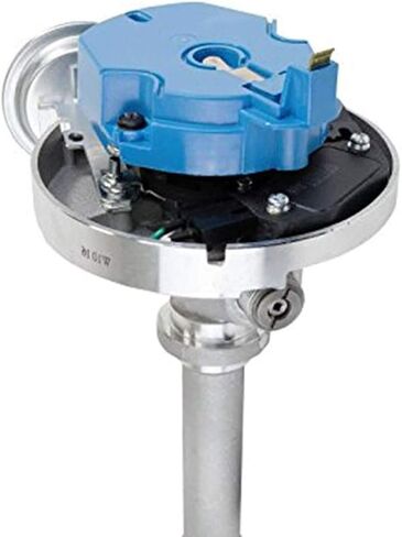 A-Team Performance - Complete HEI Distributor 65K Coil 7500 RPM - Compatible with Chevrolet GM GMC Small Block Big Block SBC BBC Chevy Corvette Tach Drive 1962-1974 One-Wire Installation Blue Cap in Saudi Arabia