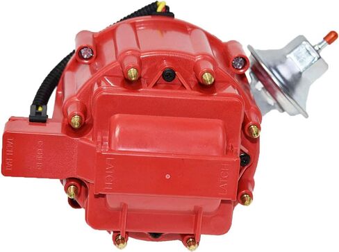 A-Team Performance - Complete HEI Distributor 65K Coil 7500 RPM - Compatible with Chevrolet GM GMC Small Block Big Block SBC BBC Chevy Corvette Tach Drive 1962-1974 One-Wire Installation Blue Cap in Saudi Arabia
