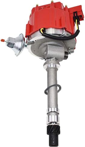 A-Team Performance - Complete HEI Distributor 65K Coil 7500 RPM - Compatible with Chevrolet GM GMC Small Block Big Block SBC BBC Chevy Corvette Tach Drive 1962-1974 One-Wire Installation Blue Cap in Saudi Arabia