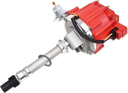 A-Team Performance - Complete HEI Distributor 65K Coil 7500 RPM - Compatible with Chevrolet GM GMC Small Block Big Block SBC BBC Chevy Corvette Tach Drive 1962-1974 One-Wire Installation Blue Cap in Saudi Arabia