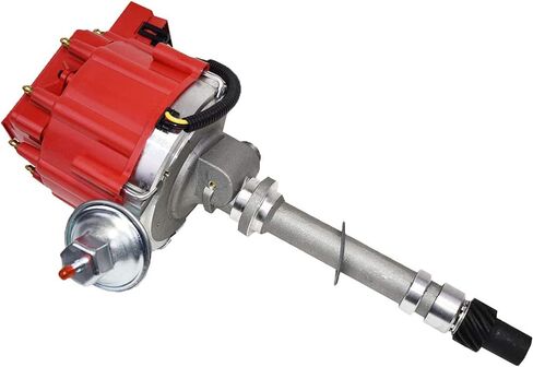 A-Team Performance - Complete HEI Distributor 65K Coil 7500 RPM - Compatible with Chevrolet GM GMC Small Block Big Block SBC BBC Chevy Corvette Tach Drive 1962-1974 One-Wire Installation Blue Cap in Saudi Arabia