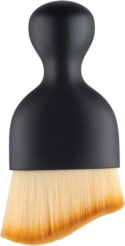 2Pcs Car Brush, Car Interior Brush Cleaning Tool, Dust Collectors with Curved Design Dirt Dust Soft Bristles, Car Accessories for Dashboard, AC Vents, Leather, Scratch-Free (Brown) in Saudi Arabia