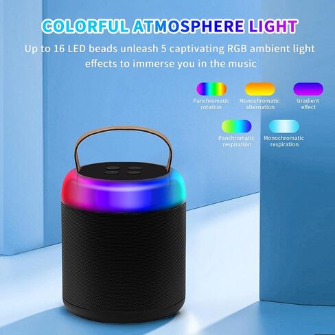 Karaoke Machine for Kids, Mini Karaoke Machine with 2 Wireless Microphones, Portable Bluetooth Karaoke Speaker for Kids 4, 5, 6, 7, 8, 9, 10, 12 (Black) in Saudi Arabia