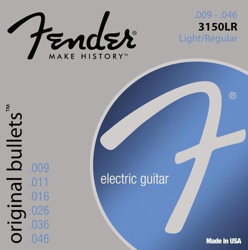 Fender Original Bullet 3150 Electric Guitar Strings, Pure Nickel, Bullet End, 3150L .009-.042 in Saudi Arabia