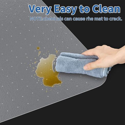 WASJOYE سجادة كرسي مكتب للسجاد، 36 × 48 بوصة مستطيلة شفافة حصيرة للمنزل مكتب الكمبيوتر كرسي المتداول، مع سجادة حماية مرصعة غير قابلة للانزلاق in Kuwait