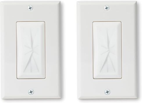 يمر كابل لوحة الحائط من المشتري، غطاء لوحة حائط مزخرف بعصابة واحدة، حلقات حائط مطاطية مرنة للكابلات ذات الجهد المنخفض، تلفزيون مثبت على الحائط، نظام المسرح المنزلي، أبيض (5 عبوات) in Kuwait