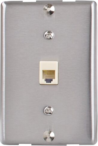 AmerTac - Zenith TW1001WPS TW1001WPS Universal Wall Phone Jack, Sivler Landline Telephone Accessory, Silver in Kuwait