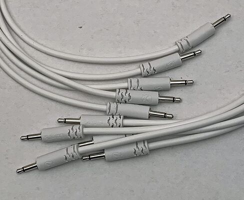 Luigi's Modular Supply Spaghetti Eurorack Patch Cables - Package of 5 White Cables, 36" (90 cm) in Saudi Arabia