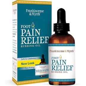 FRANKINCENSE & MYRRH Foot Pain Relief - Neuropathy Rubbing Oil, Nerve Pain Relief with Essential Oils, 2 Fl. Oz. Maximum Strength for Carpal Tunnel, Peripheral Neuropathy, Foot Pain