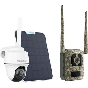 REOLINK Go PT Ultra+Solar Panel with CAMOVUE Talon Pro Bundle - 4K Cellular Security Camera Wireless Outdoor, Trail Camera, Cloud Storage