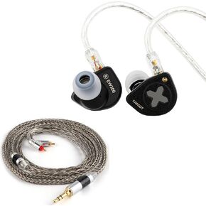 Linsoul SIMGOT EW300 DSP 1DD+1Planar+1PZT Hybrid Driver in Ear Monitor, Wired Earbuds IEM & Tripowin Zonie 16 Core Silver Plated IEM Cable