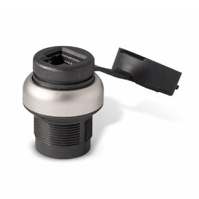 ASI PP2RJ45NL RJ45 to RJ45 Bulkhead Connector, Ethernet, Female to Female, Silver Bezel