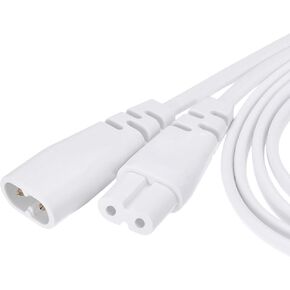 MECCANIXITY T5 LED Tube Connector Cable 2 Pin 50CM Male to Female Extension Cord for LED Integrated Light Tube, Pack of 4