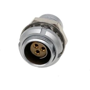 Black Panel Mount Socket 4 Pin Connector DBPE 102A 053 Female Solder Push Pull BraDBPE Compatible for Fischer AWG 22 Wire Cable