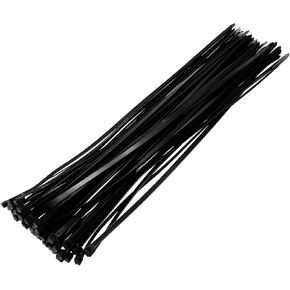MECCANIXITY 50pcs 3/8 x 24 Inch Cable Zip Ties Long Nylon Cable Ties Self-Locking Tie Wraps for Wire Management, Black