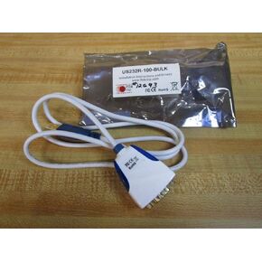 US232R-100-BULK, Cable, Assembly; USB-RS232; 9 COND; 24AWG; 1M; USB-A, DB9 Male; W/LEDs