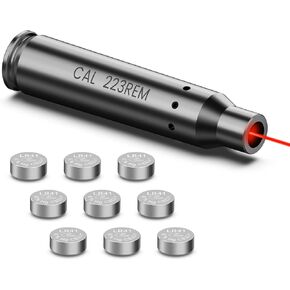hawkway Laser Bore Sight 223 5.56mm Red Laser Boresighter with 3 Sets of Batteries