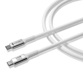 240W USB C to USB C Cable, 6.6FT Braided Type C Charger Cord Fast Charge for iPhone 16 15 Pro Max Samsung Galaxy S24 S23 MacBook Pro Laptops iPad Switch etc (Purple)