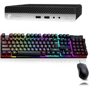 HP ProDesk 400 G5 Mini Desktop, Core i5-9500 Processor 3.0GHz-4.4GHz 6 Cores, 512GB SSD, 16GB RAM, Keyboard Mouse, USB WiFi+BT, Windows 10 Pro (Renewed)