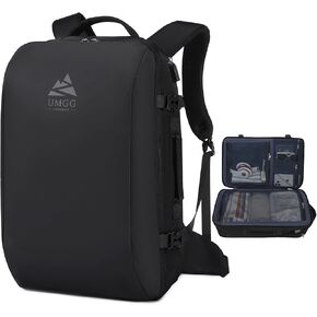 Travel Backpack for Men 40L, TSA Flight Approved Carry On Backpack with Rain Cover, 17inch Travel Laptop Backpack with USB Charging Port, Extra Large Luggage Suitcase Daypack Weekender Bag, Black