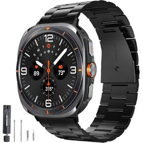 Metal Band Compatible with Samsung Galaxy Watch Ultra 47mm(2024 Release), Stainless Steel Replacement Bands Strap Accessories for Women Men