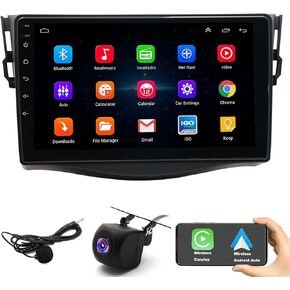 Android 13 Car Radio لـ Toyota Rav4 2007-2012 مع Carplay/Android Auto ، 9 '' IPS HD شاشة اللمس 2+32g مع راديو WiFi/SWC/GPS/Bluetooth/Mirror Link/FM/RDS/USB/Packup Camera/MIC