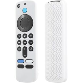 LEFXMOPHY Case Cover for TV Stick HD / 4K 2nd (2024 Model) Wi-Fi 6 Voice Remote Control Case Red Silicone Skin with Lanyard