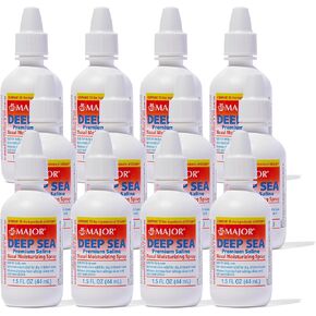 Deep Sea Saline Nasal Spray Generic for Ocean Nasal Moisturizing Spray 1.5 oz per Bottle Pack of 12 Bottles