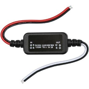 DC 12V/24V to 3.3V Voltage Converter DC 8-30V to 3.3V 2.5A/3A 9.9W MAX Step-Down Converter Voltage Transformer Buck Converter Module Power Supply Adapter for Car Auto Vehicle Motor LED