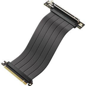 OwlTree Pcie 4.0 Riser Cable, PCIe 4.0 x16 High Speed Flexible Extension 90 Degree Adapter Compatible with 4090 4080 4070 3090 and Pcie 3.0 System 200mm/7.8inch