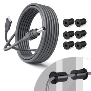 Starlink Mini Cable with Wall Grommets Kit — 16.4 FT Starlink Mini USB C to DC Power Cable, 6 PCS Starlink Cable Grommet Wall Pass Through 3/4 Inch