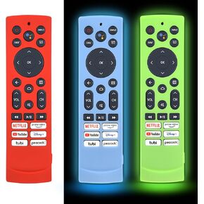 [3 Pack] Protective Cover for Hi-Sense U7G, ERF3A90, U8 U9G Series 4K ULED Remote Protector,Glow Blue + Glow Green + Red