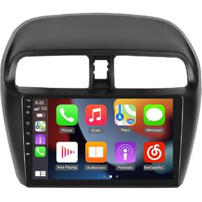 EKAT for Mitsubishi Mirage 2012 2013 2014 2015 2016 Android Car Stereo [2+64G] - Wireless Carplay & Android Auto - 9 Inch Touchscreen Radio with EQ DSP, WiFi, GPS, Split Screen + AHD Rear View Camera