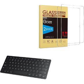 SPARIN 2 Pack Screen Protector for Samsung Galaxy Tab S9 FE 11'' Bundle with Portable Keyboard for Samsung Tablet&Laptop&Phone