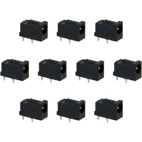 Meetooot 10pcs 3.5x1.3mm DC Power Plug 3 PIN موصلات مقبس مناسبة لجهاز الصوت DVD Digital Product Product Recorder