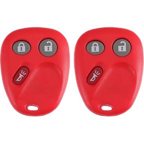 X AutoHaux 315MHz LHJ011REPLECIMINT ENNELLER ENTRY KEY REMOTE FOB لـ CHEVROLET SILVERADA FOR GMC SIERRA 1500 2500 3500 لـ CHEVY TAHOE لـ CADILLAC ESCALADE 2003-2006 3 أزرار مفتاح 2PCS RED 2PCS