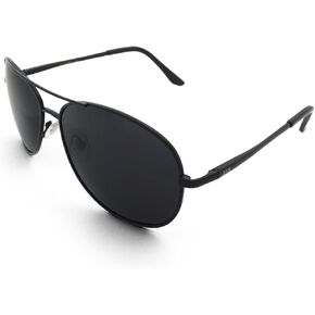 J+S Premium Military Style Classic Aviator Sunglasses, Polarized, 100% UV protection for Men Women