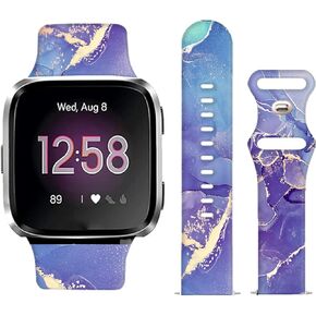 Watch Bands Compatible for Versa 2/Versa, Soft Silicone Cute Fadeless Sport Strap Replacement for Women Men