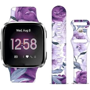 Watch Bands Compatible for Versa 2/Versa, Soft Silicone Cute Fadeless Sport Strap Replacement for Women Men in Kuwait