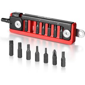 HAUTMEC 9 in 1 Bike Multitool, Mini Bike Repair Tool Kit for Road and Mountain Bikes, Lightweight Stainless Steel Bike Tool With 2/3/4/6mm Inner Hexagon and Phillips Screwdriver Multitool HT0418-BT