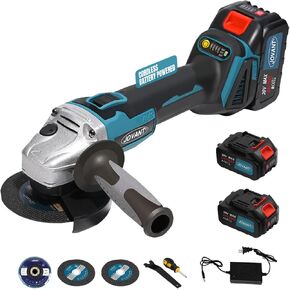 Grinder Tool 4" and 4-1/2" Cordless Angle Grinder 20V Power Angle Grinders with Battery and Charger Brushless Motor for Cutting/Sharpening/Removing Rust