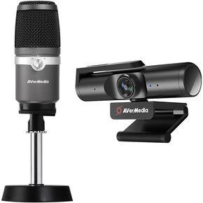 AVerMedia USB Multipurpose Microphone & 4K Ultra HD Webcam with Microphone for Recording, Streaming