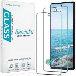 (2 Pack) Designed for Google Pixel 6 Tempered Glass Screen Protector, Supports Fingerprint Recognition, Anti Scratch, Bubble Free