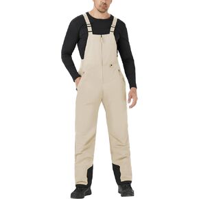 WULFUL Mens Insulated Snow Bibs Waterproof Winter Ski Pants Snowboarding Overalls
